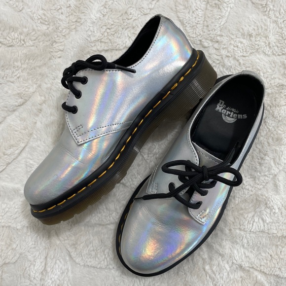 DR MARTENS 1461 Holographic Oxford Shoes womens Sz 5 - Picture 1 of 13